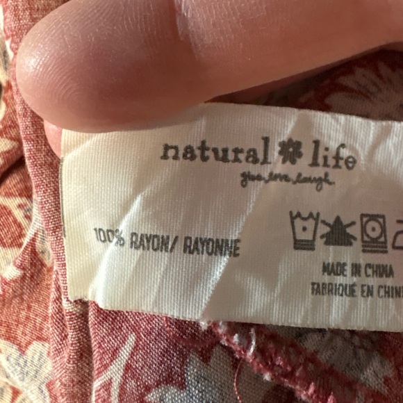 Natural Life Evangeline Maxi Dress tiered Red wildflower Floral print medium - Picture 5 of 7